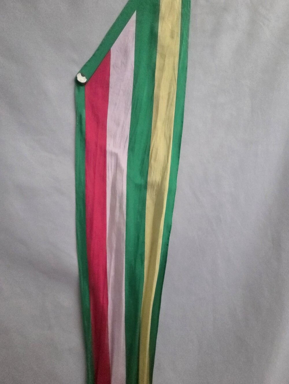 Vintage Monique Martin Striped Silk Scarf